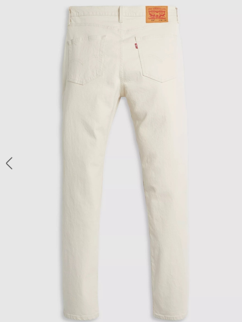 Levi's 514 Men's White Straight-Leg Jeans Stretch 32”X32” NWOT - Picture 4 of 11